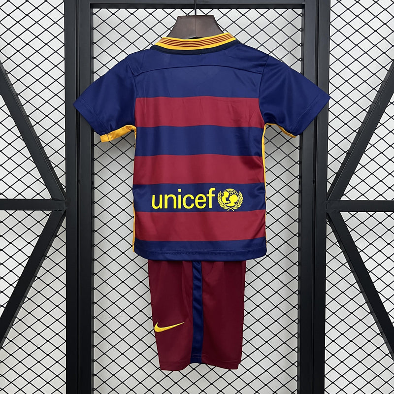 CAMISOLA BARCELONA I 15/16 CONJUNTO INFANTIL (RETRO)