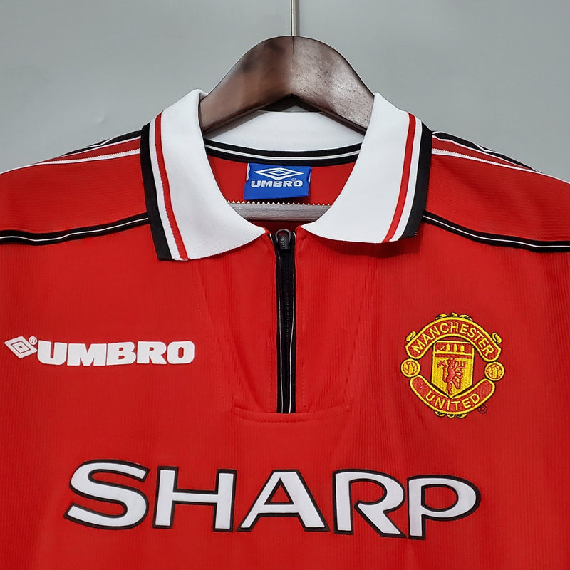 MANCHESTER UNITED I 98/99 homem (RETRO) MANGA LONGA