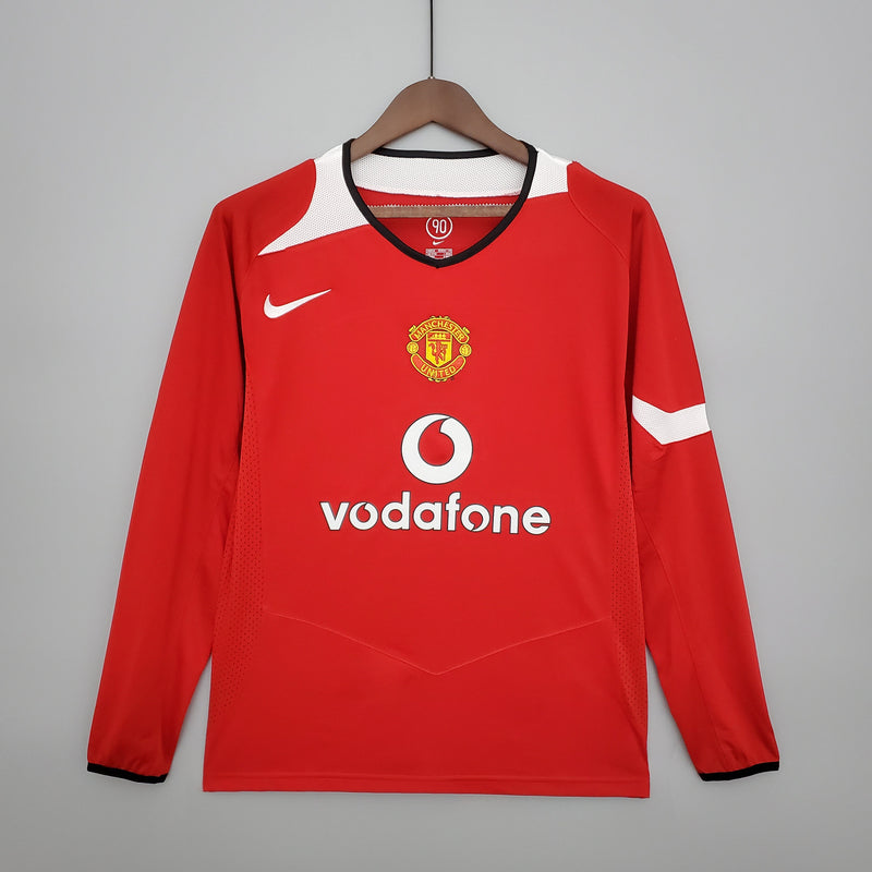 MANCHESTER UNITED I 04/05 homem (RETRO) MANGA LONGA