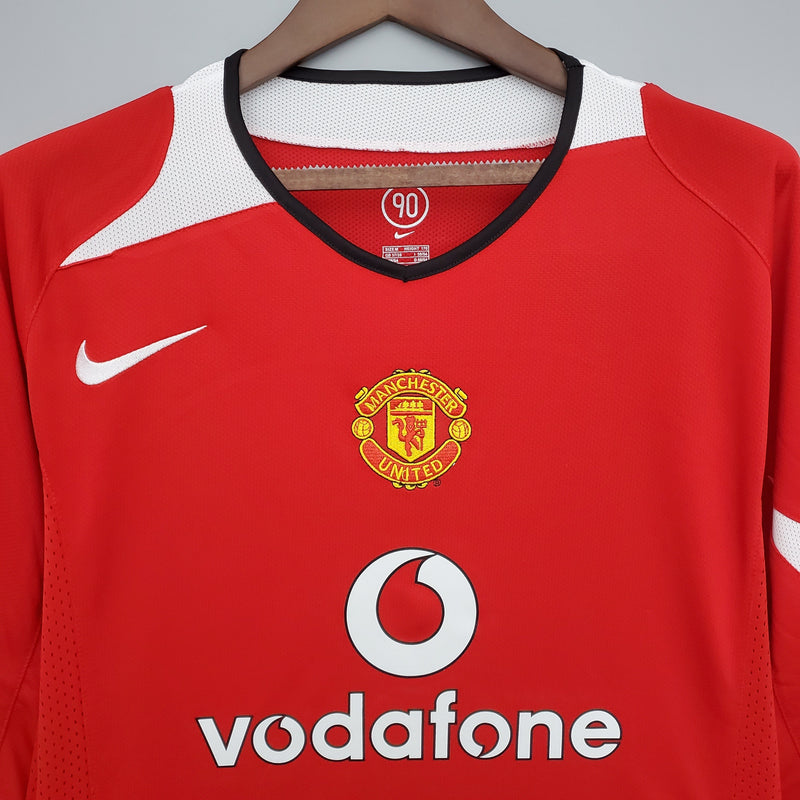 MANCHESTER UNITED I 04/05 homem (RETRO) MANGA LONGA