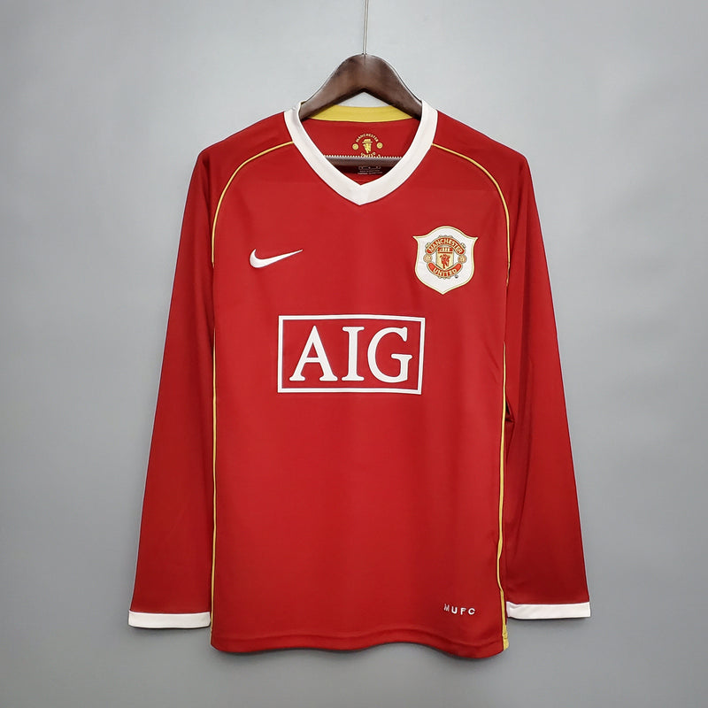 MANCHESTER UNITED I 06/07 homem (RETRO) MANGA LONGA