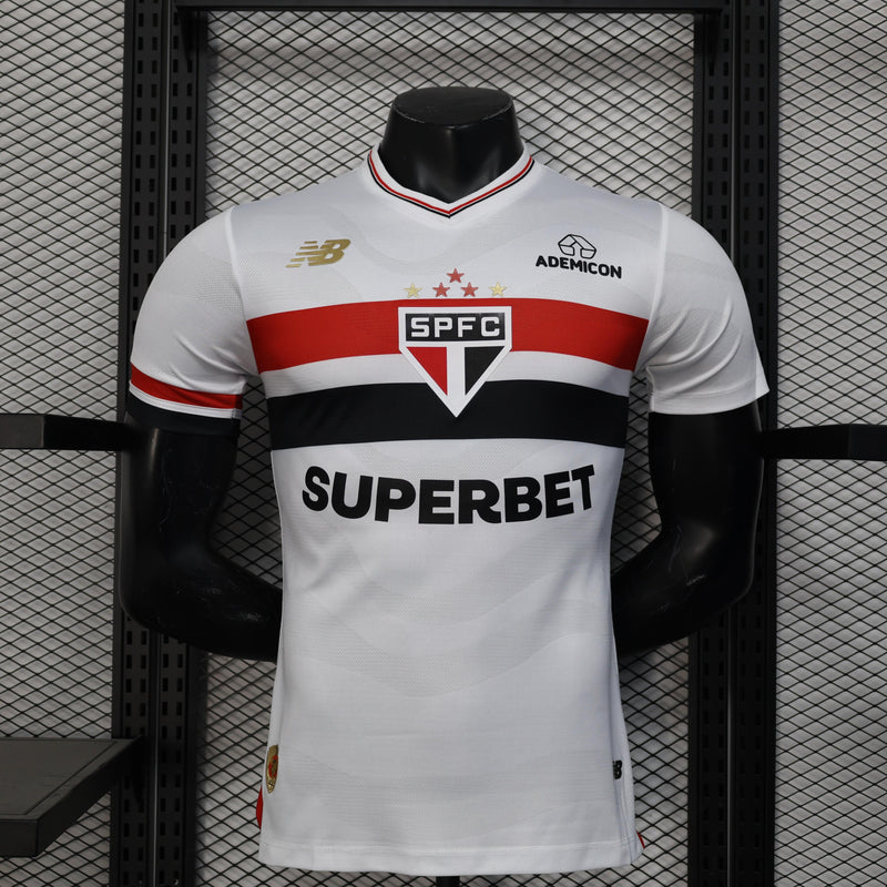 CAMISOLA SÃO PAULO I 25/26 homem TODOS OS PATROCINADORES (VERSÃO JOGADOR)