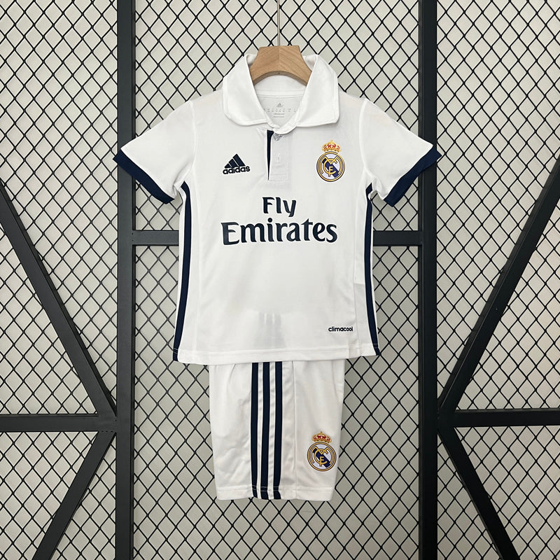 CAMISOLA REAL MADRID I 16/17 CONJUNTO INFANTIL (RETRO)