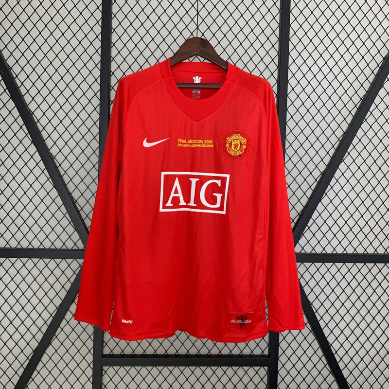 MANCHESTER UNITED I 07/08 homem (RETRO) MANGA LONGA